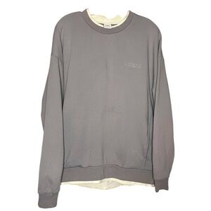 Zara_Grey Crewneck Cotton Sweater_Medium